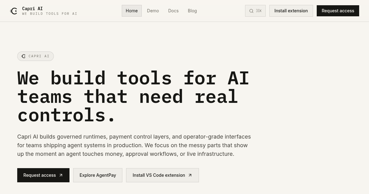 Capri Ai Agentpay screenshot 1